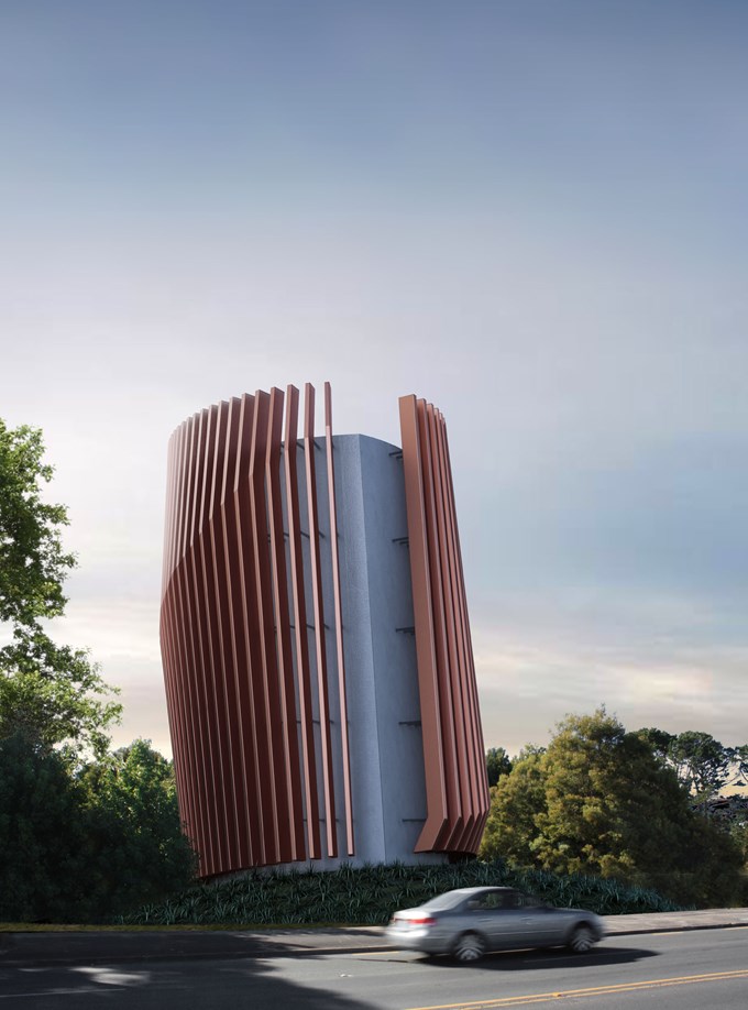 Giant egg-shaped air vent takes shape on Great North Road