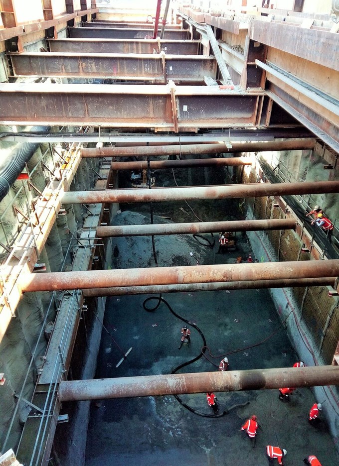 First concrete poured for CRL tunnel box