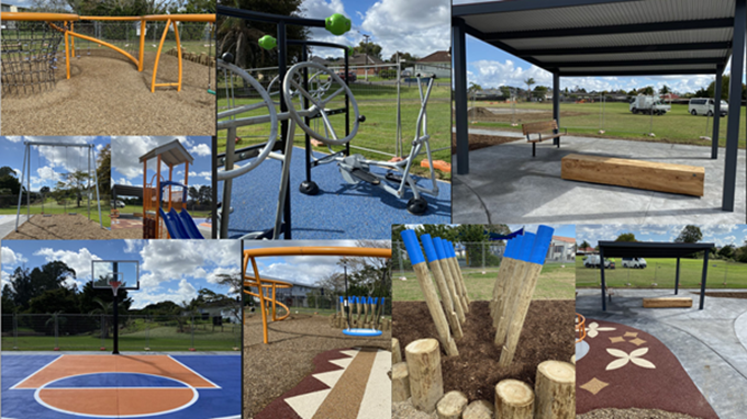 The refreshed Pearl Baker Reserve playground.