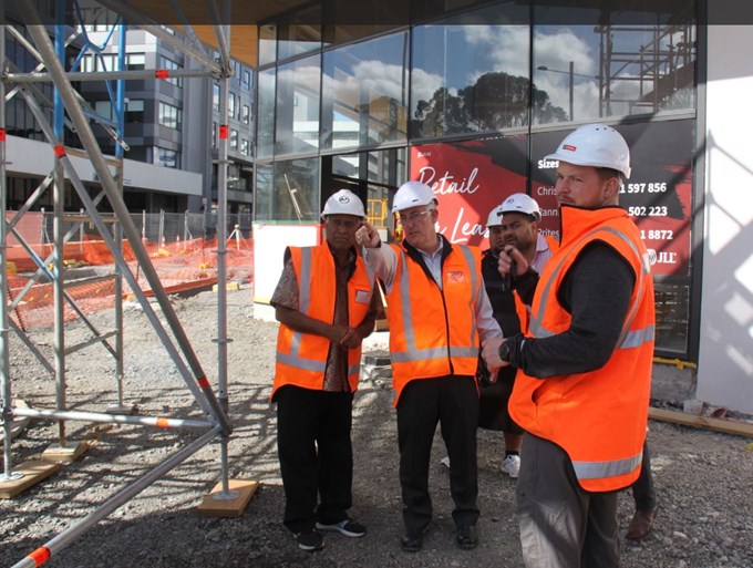 Local board checks out Manukau bus station progress (2)