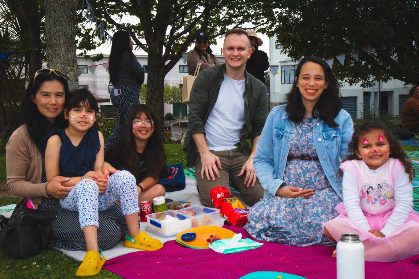 Locals at Ambrico Park event.