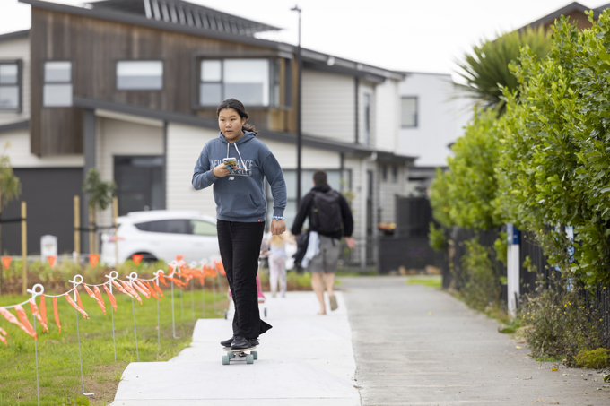 Pathway to a park at Observation Green, Hobsonville