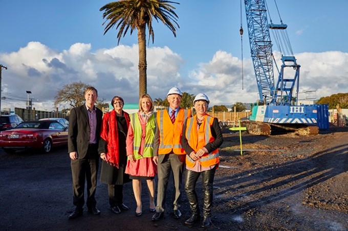 Auckland Mayor Phil Goff marks start of construction on older peoples housing in Henderson