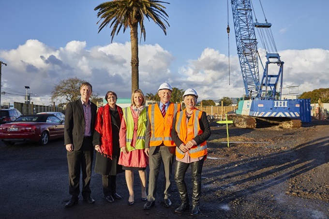 Auckland Mayor Phil Goff marks start of construction on older peoples housing in Henderson