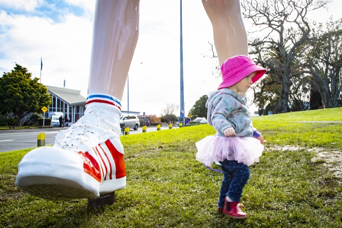 Billy Apple sees new sculpture inspiring walking