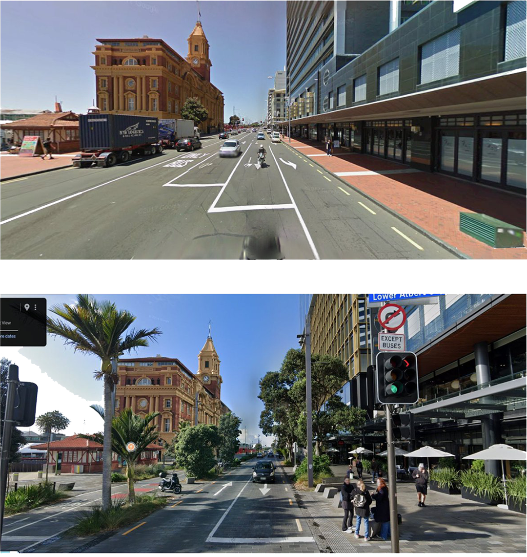 Comparision images of Quay Street 2015 vs 2023.