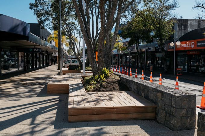Hurstmere Road now one-way with completion of Anzac and Lake Rd intersections (1)