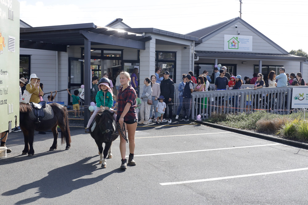 Kids doing pony rides. 