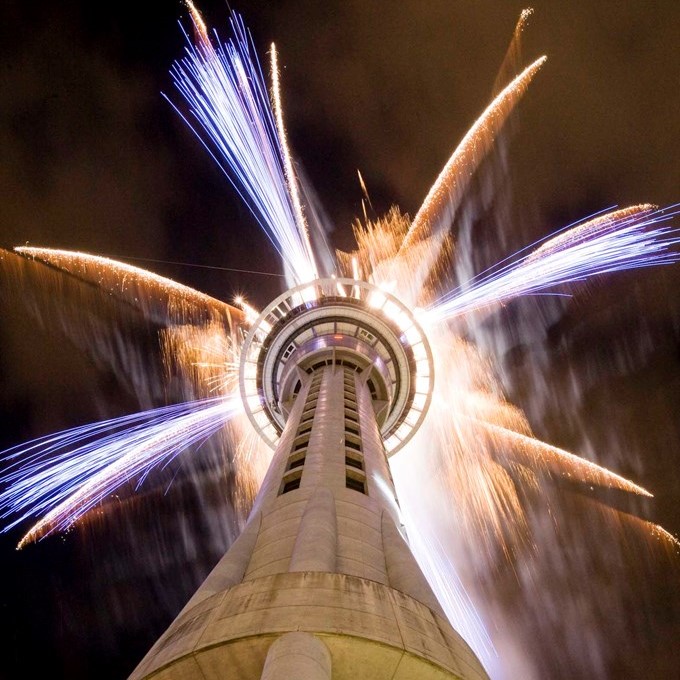 New Year Fireworks for Sky Tower.