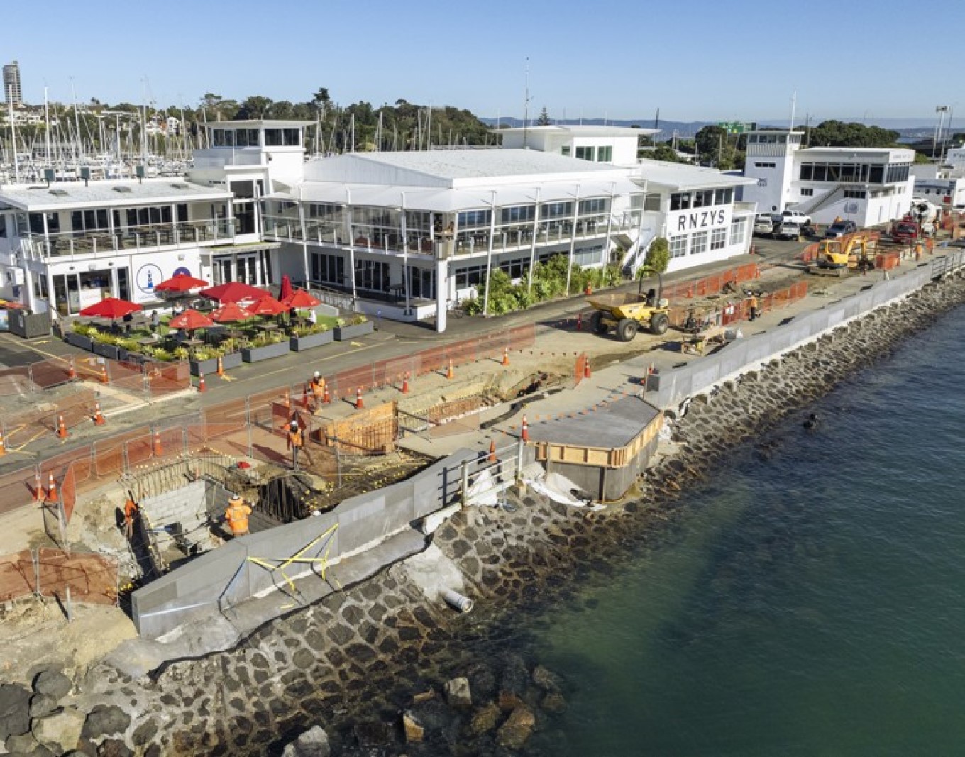 Westhaven Marina seawall deconstruction.