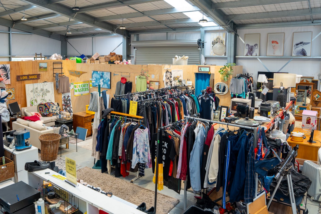 A variety of items on sale at Devonport Community Recycling Centre. 