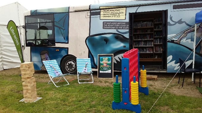 Giant Jenga Mobile Library