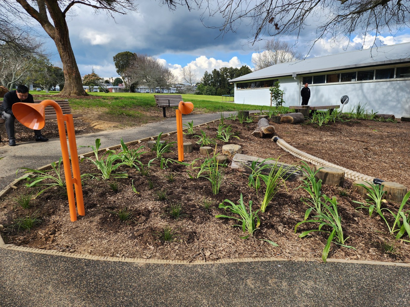 A green area at a local park. 