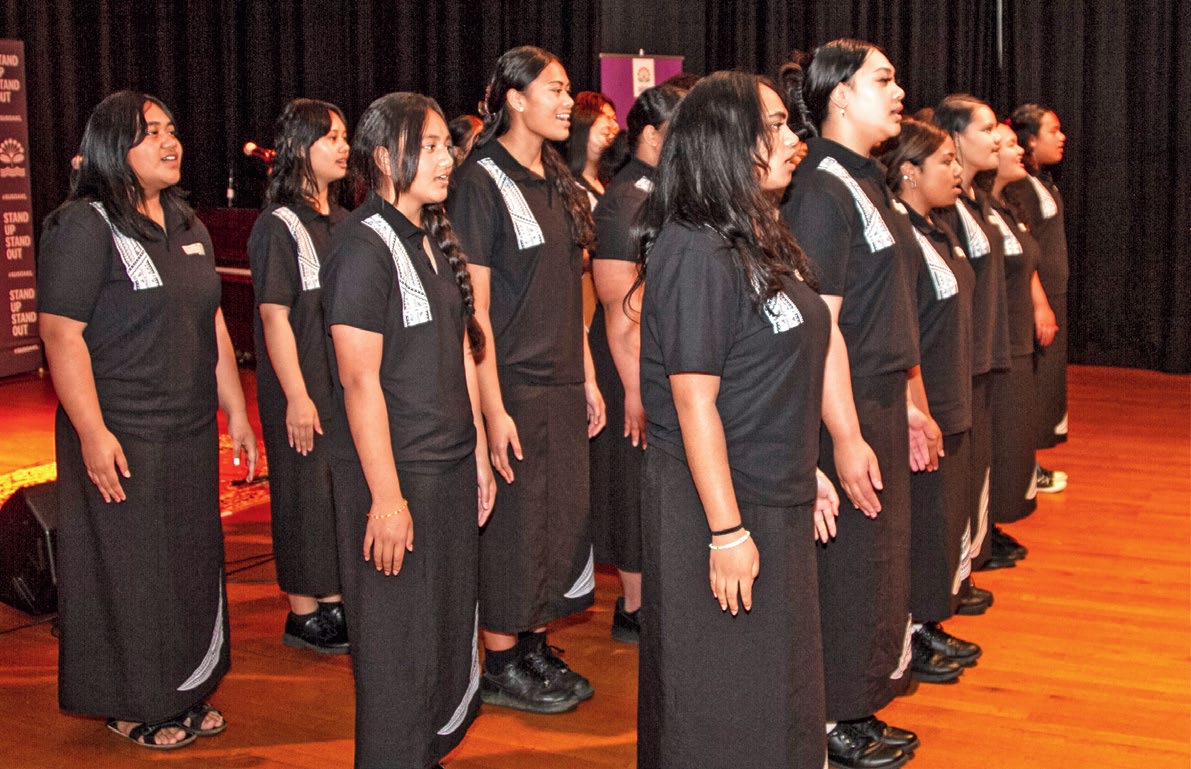 Rewaken from Manurewa High School performing Aroha in the Stand Up Stand Out 2022 heats, at Ōtara Music Arts Centre