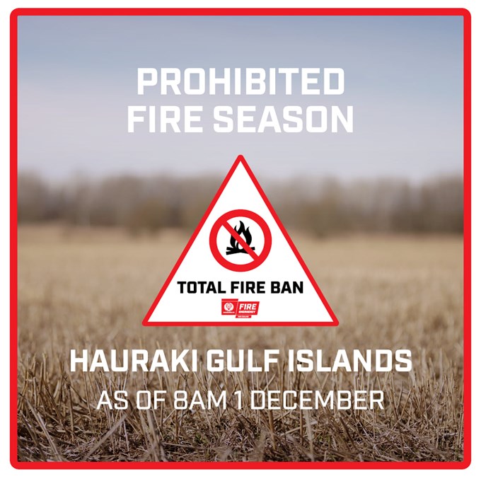 Hauraki Gulf Islands Prohibited Fire Season