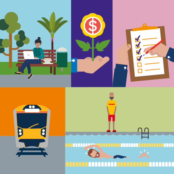 A collection of cartoon images