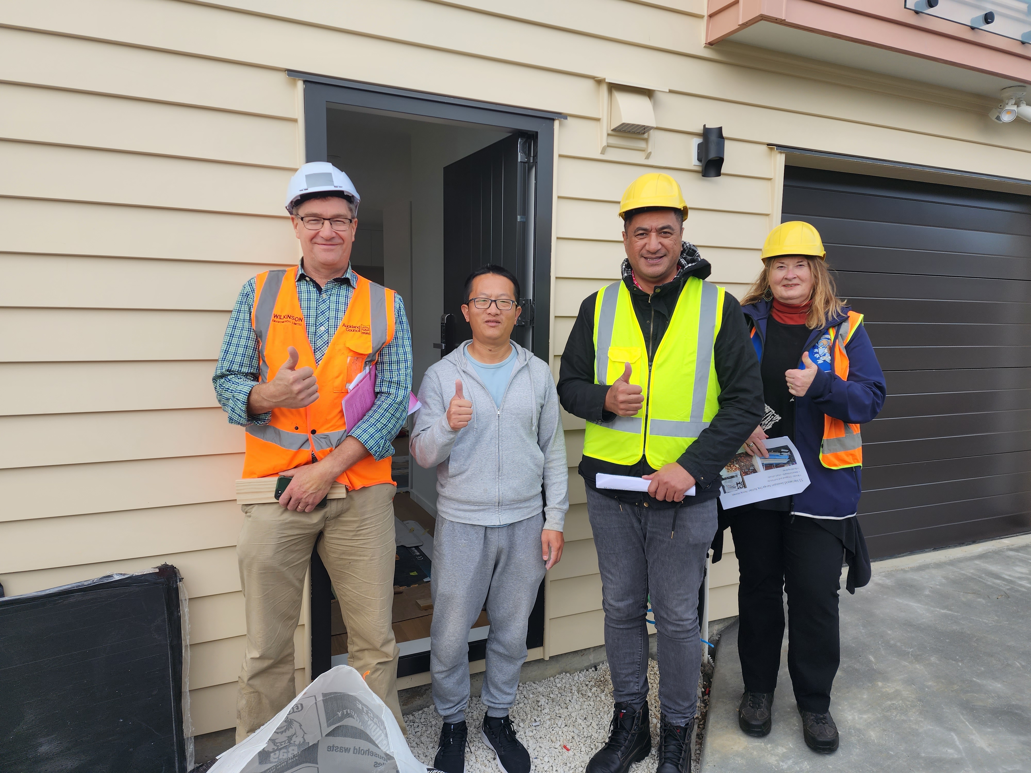 L-R: Claude Dewerse, waste saving champion James Wu, board chair Tauanu’u Nick Bakulich and board member Christine O’Brien.