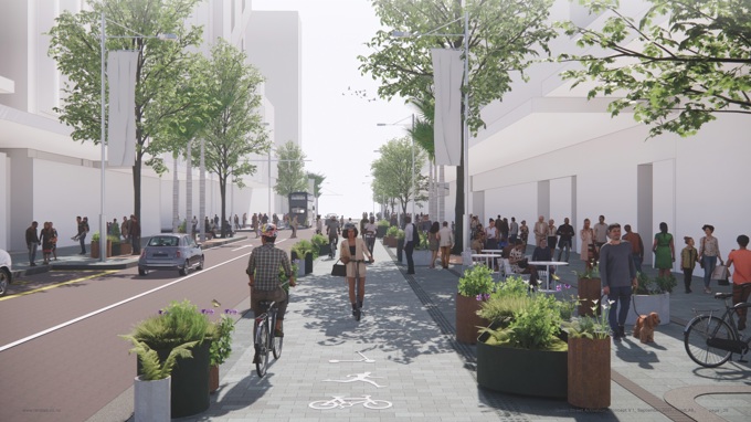 Final Render Wellelsey To Shortland St Looking North Towards Wyndham St