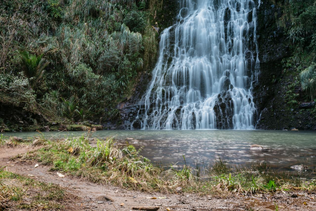 A waterfall in the bush.