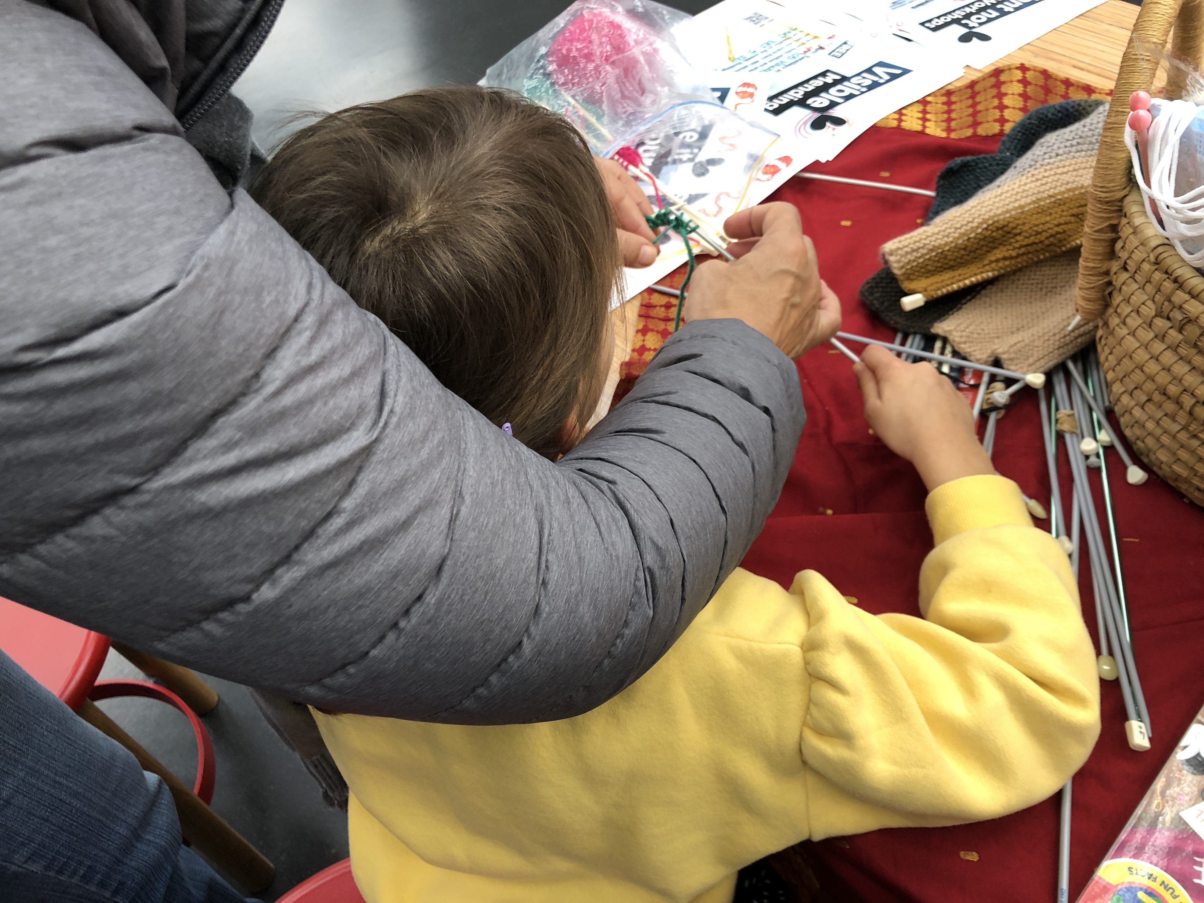 Knitting in the library