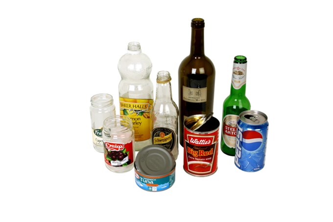 38 93557 Glass And Metal Recyclables