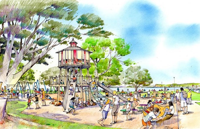 Premium playground for Devonport waterfront