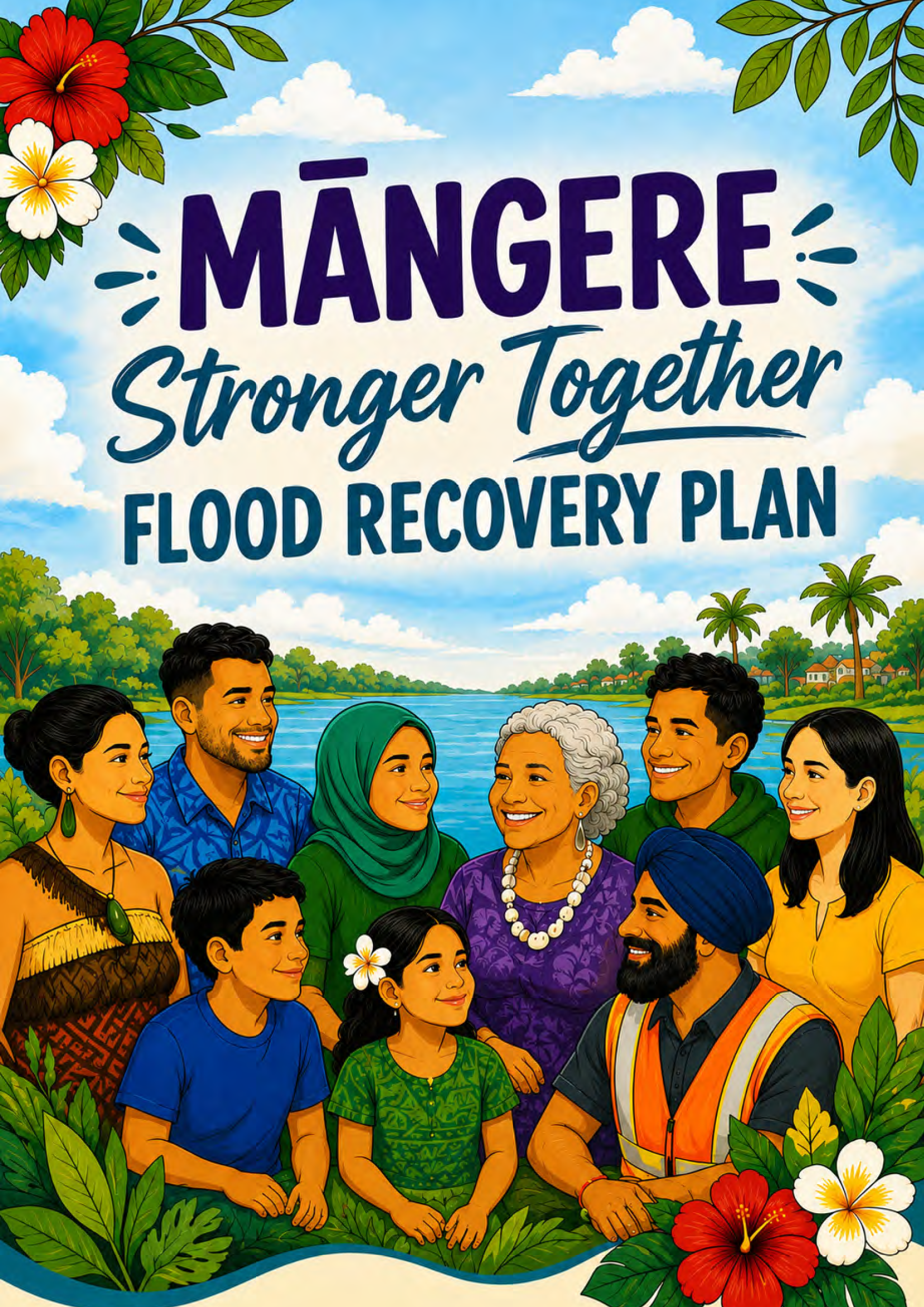 Mangere Stronger Together Recovery Plan poster.