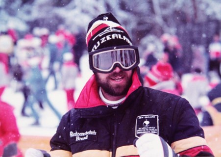 Chris Orr as a Winter Paralympian at Innsbruck, Austria.