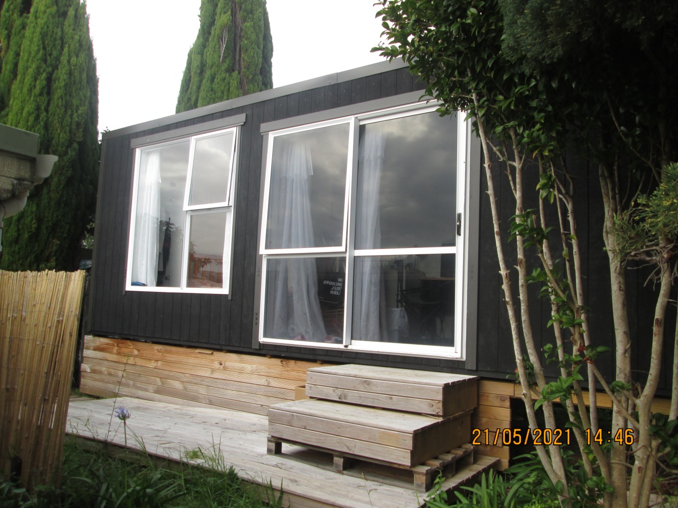 Tiny home captured on camera.