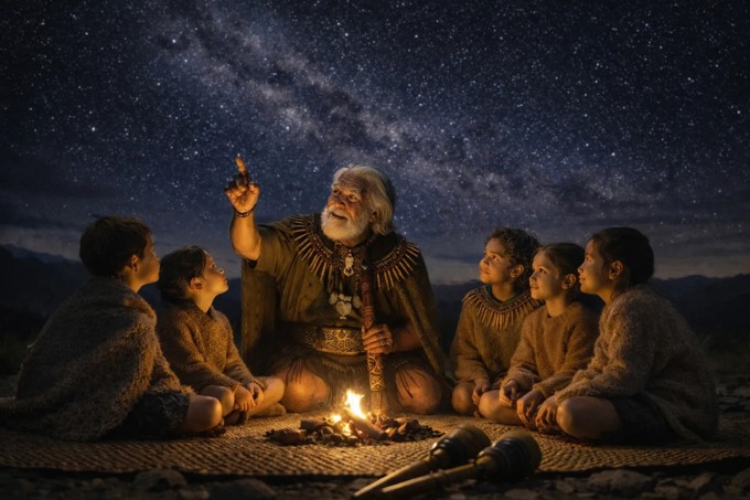 Maori-elder-sharing-the-stories-of-Matariki-with-the-young-children-under-the-stars_2kiwioh5.jpg