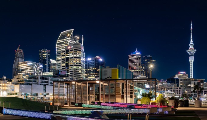 Downtown Auckland At Night