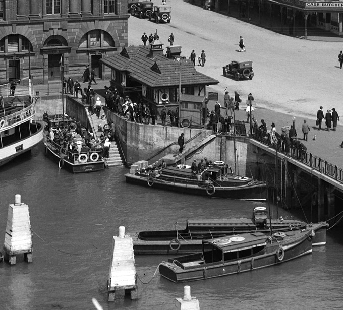 Historic Waterfront Ferry Infrastructure 1920 Auckland Libraries Heritage Collection