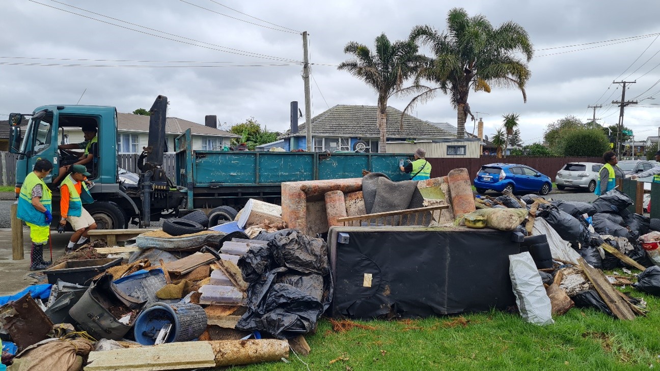 PHOTO: SOME OF THE 10 TONNES OF WASTE COLLECTED.