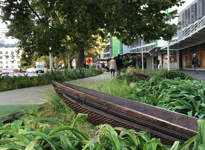 Tauranga waka sculpture