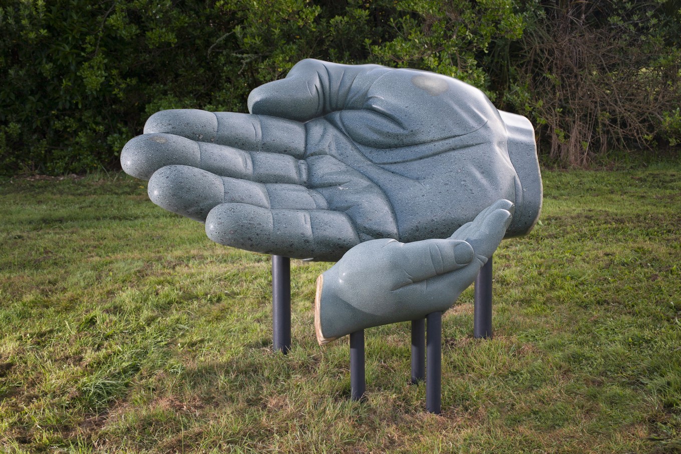 Josh Olley's 'Hands Down' sculpture.