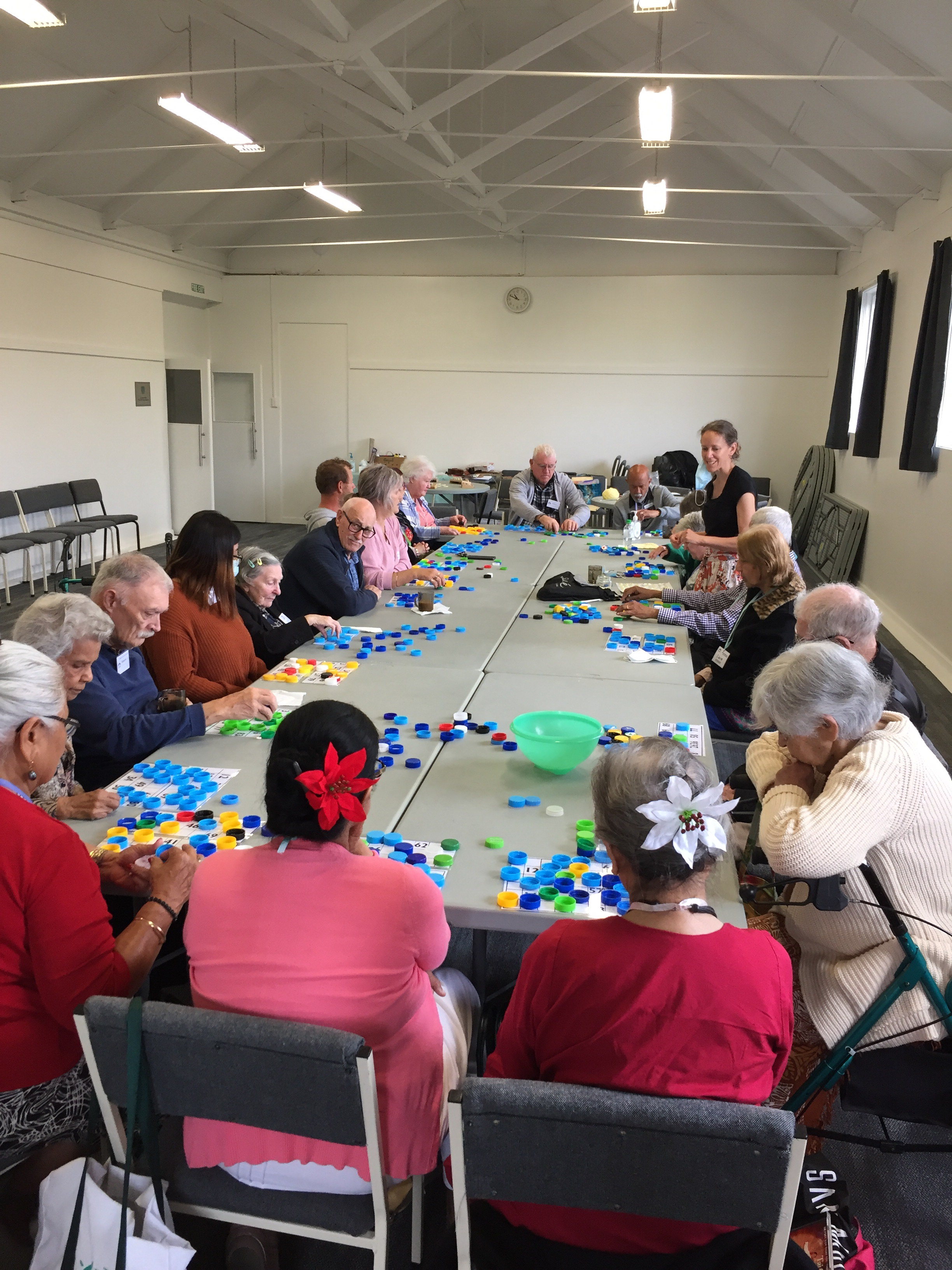 Friendships forming over a game of Bingo with Communicare members