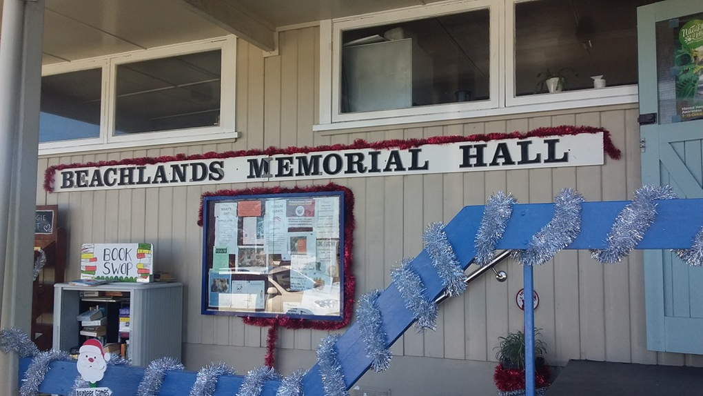 Beachlands Memorial Hall Closeup