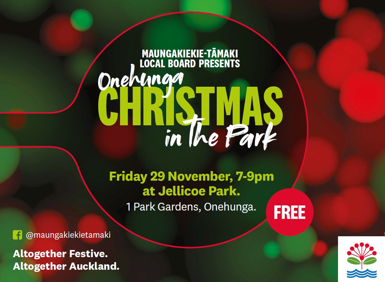 Onehunga Christmas in the Park is on 29 November.