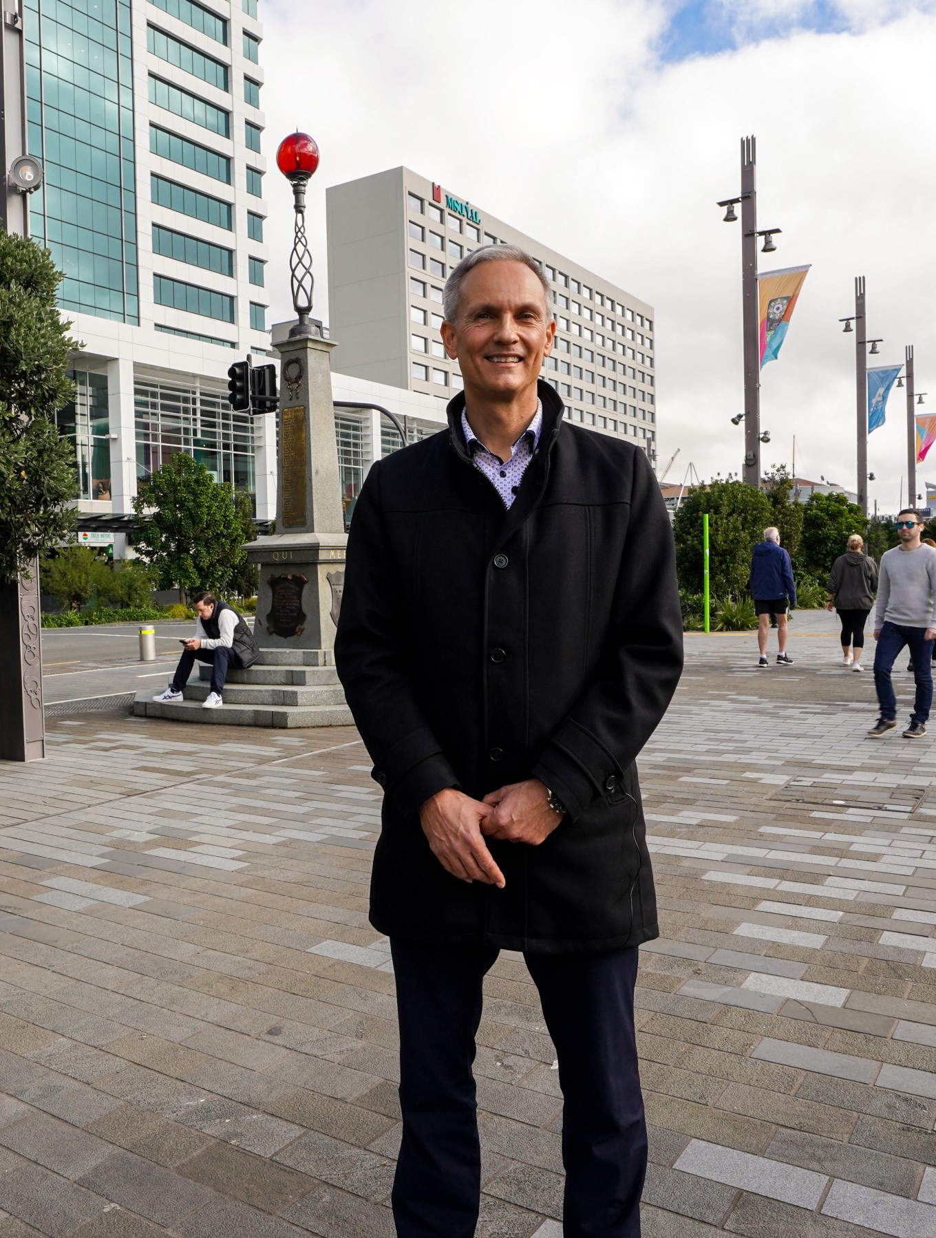 The unveiling of the fully restored Memorial Beacon was a proud moment for Eric van Essen, Director of the Downtown Programme