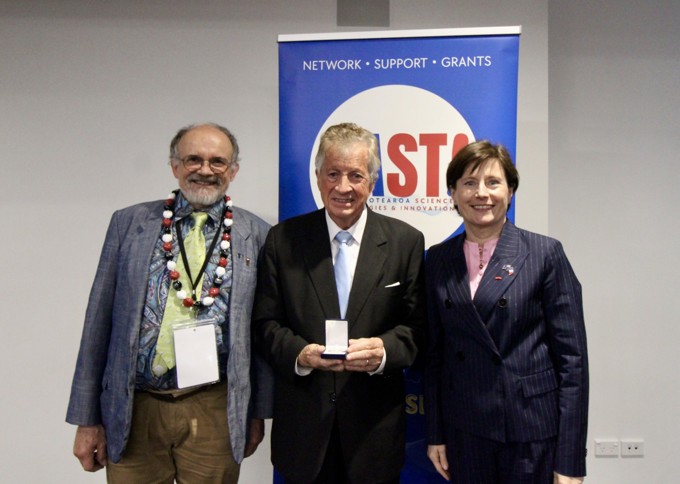 Man winning an award