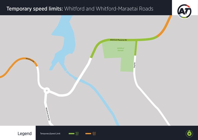 Temporary speed limit restrictions on Whitford Road and Whitford-Maraetai Road (1)