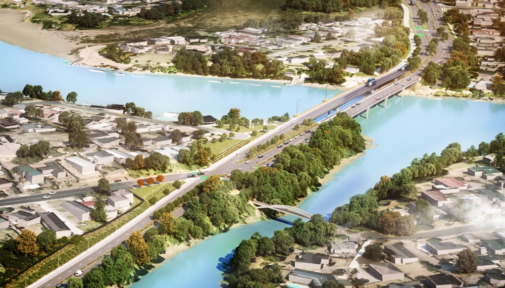Busway bridge launched over Tamaki River (2)