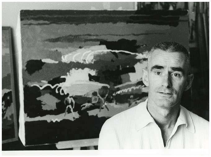 Douglas MacDiarmid with the painting (early 1960s)_2jgctwkg.jpg