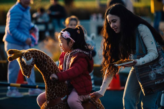 Mother and daughter at the Moon Festival