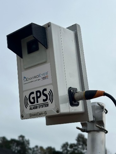 Camera setup used for site monitoring sediment in waterways