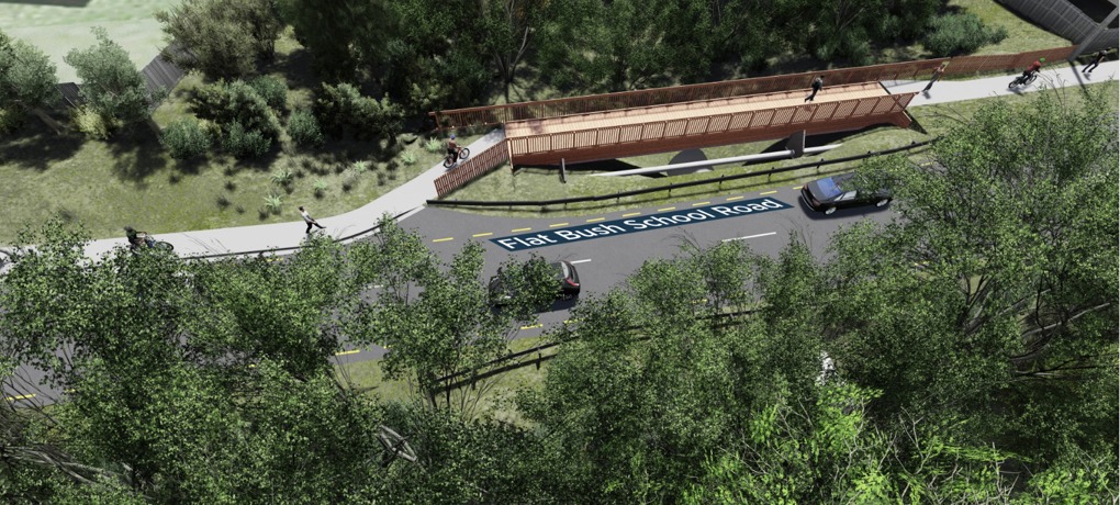 Flat Bush School Rd Pedestrian Bridge