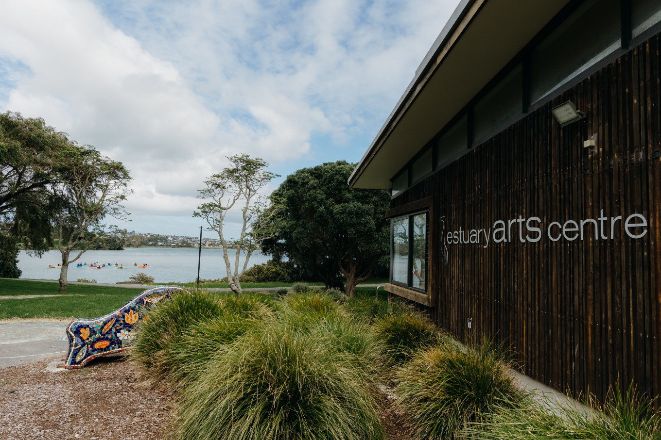 Stop for a coffee and view the art at Estuary Arts Centre.