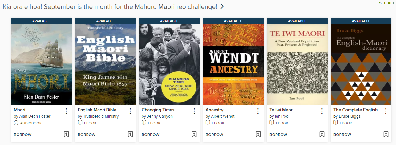 Just some of the ebooks available from Auckland Council Libraries