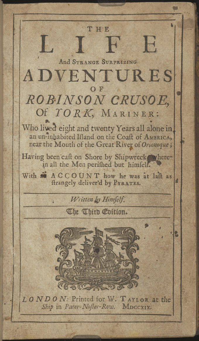 Robinson Crusoe sails into Auckland Libraries real gold case