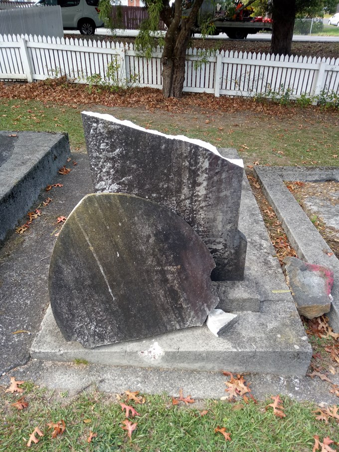 Maggie Franklin Grave Broken